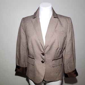The Limited Houndstooth Jacket with Elbow Patches
